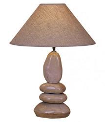 Hnd modern designov stoln lampa model JANE s kamennm stojanem